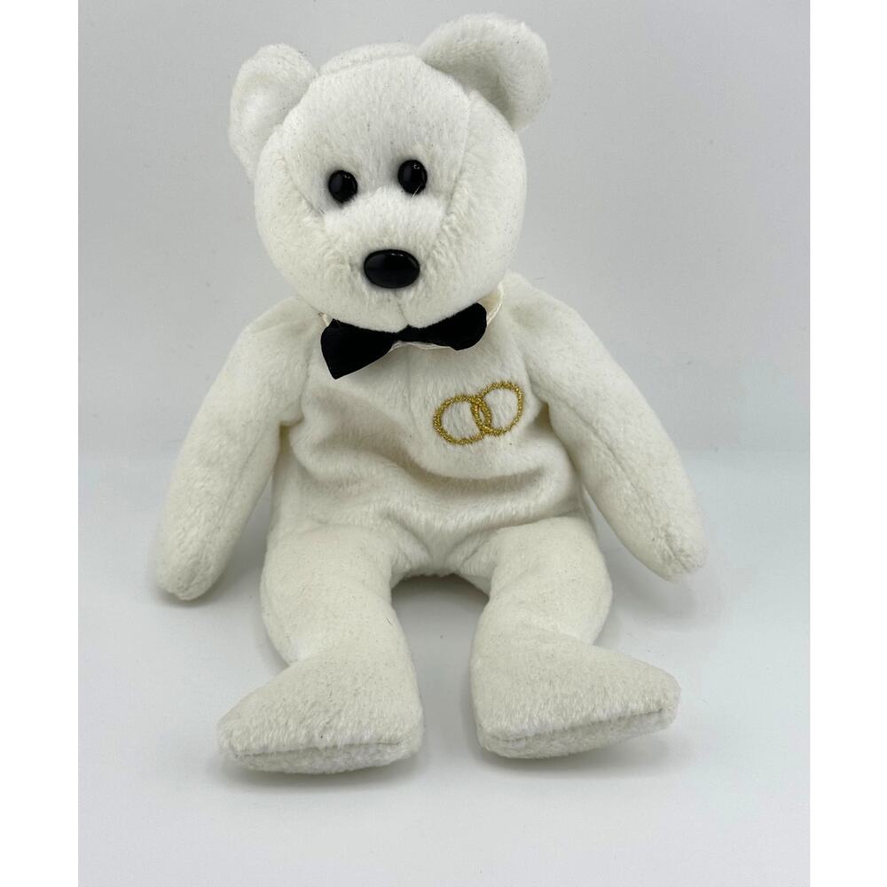 Vintage 2001 Beanie Babies Mr Wedding Groom Plush Teddy Bear